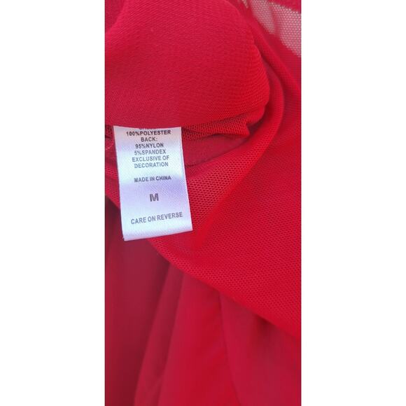 Flora Intimates Fairy Coquette Semi Sheer Rossete Pleats Ruffle Babydoll Dress M - Picture 5 of 5